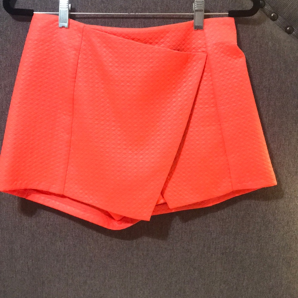 TopShop neon orange skort